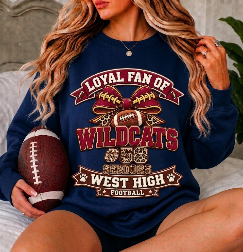 Personalized Football Mom Sweatshirt, Proud Mom of Player, Custom Name & Number, Team Mom, Senior 2027, Game Day Gift