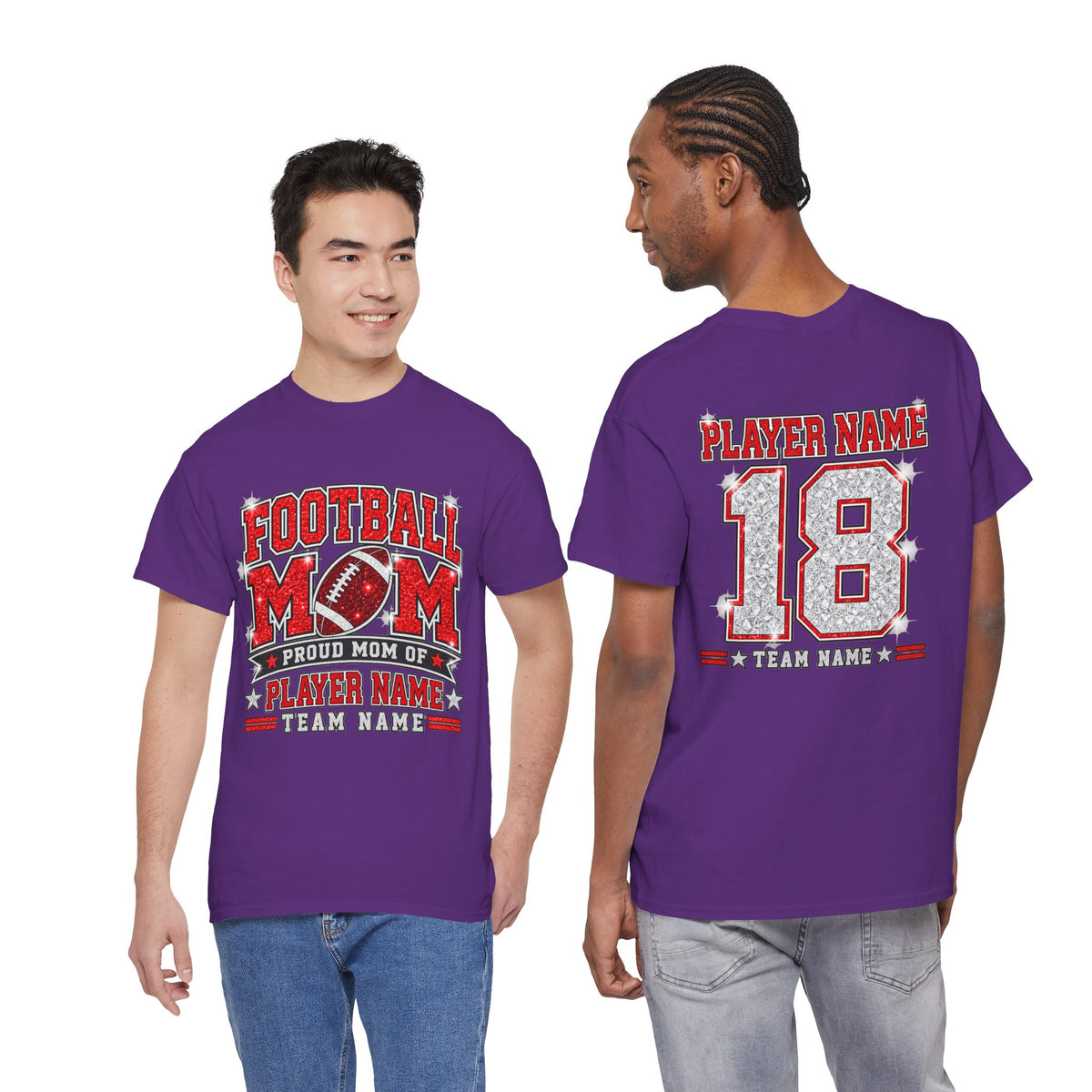 Personalized Football Mom Shirt – Custom Player Name & Number