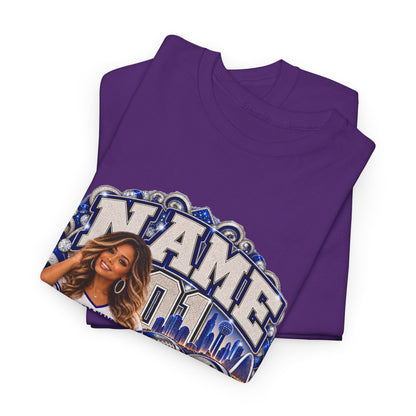 Personalized Football Mom Shirt – Custom Player Name, Number & Team Name – Lady Mascot Game Day Mom Tee – Glitter Effect