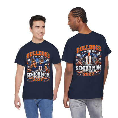 Personalized Senior Mom Football Shirt Class of 2027