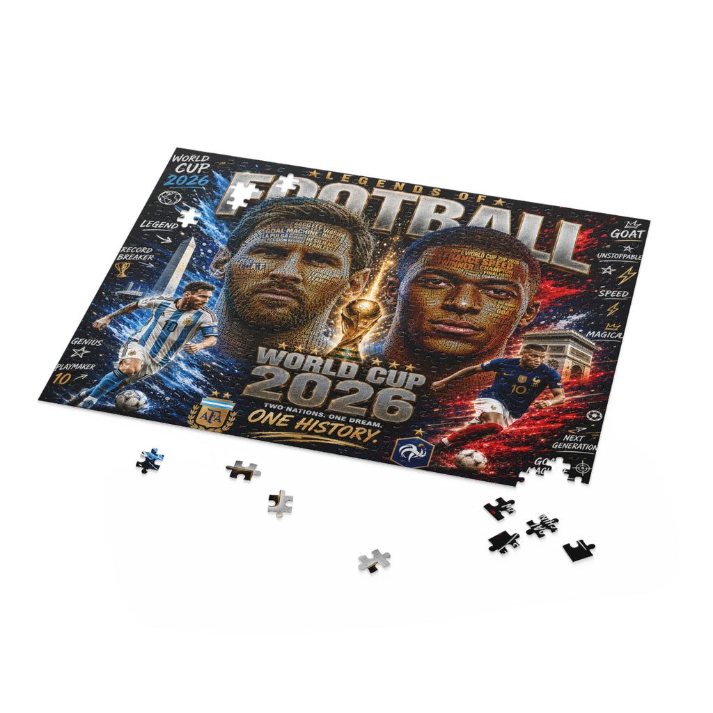World Cup 2026 Football Legends Puzzle — 120/252/500-Piece Soccer Jigsaw