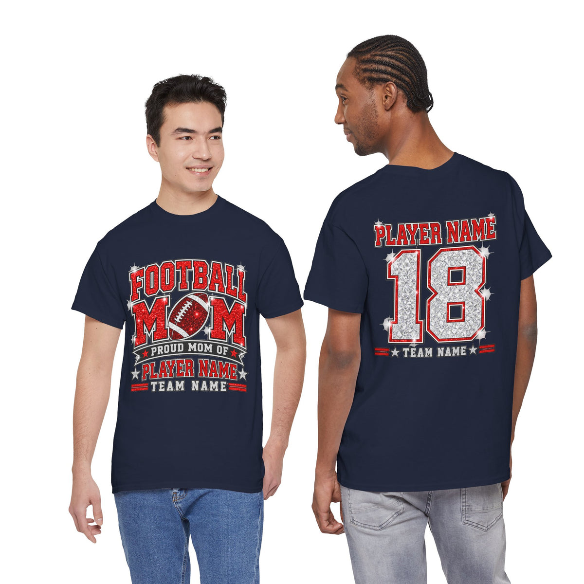 Personalized Football Mom Shirt – Custom Player Name & Number