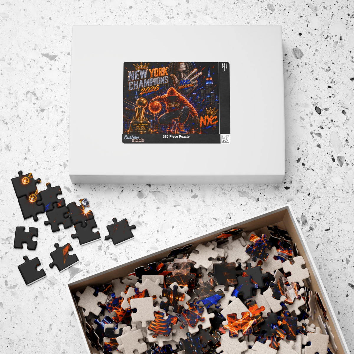 New York Champions 2026 Basketball Puzzle — NYC Championship Jigsaw (110/252/520/1014 pcs)