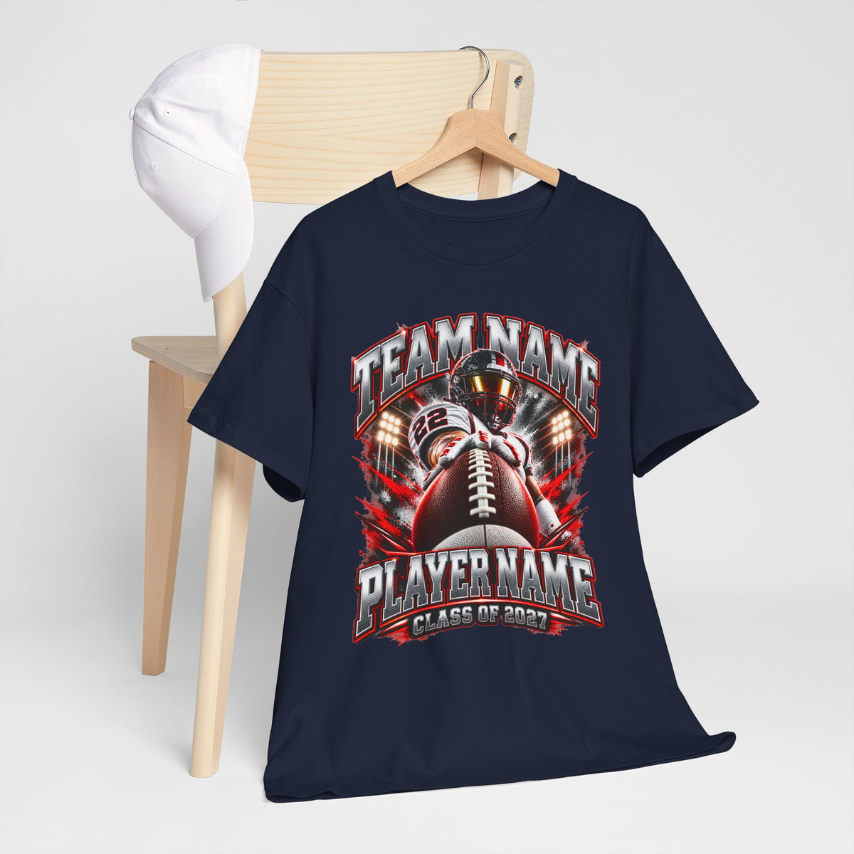 Personalized Football Player Shirt   Custom Team Name  Class of 2027