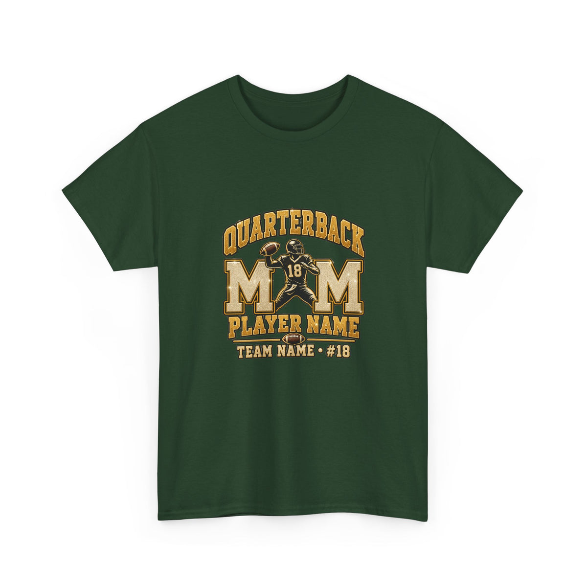 Personalized Quarterback Mom Shirt — Player Name Team Number Game Day Tee