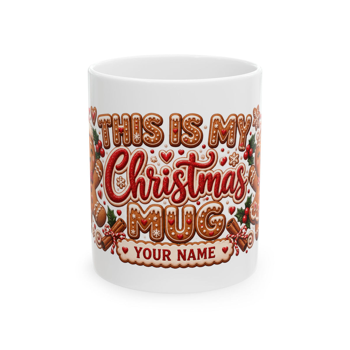 Personalized This Is My Christmas Mug — Gingerbread Cookies
