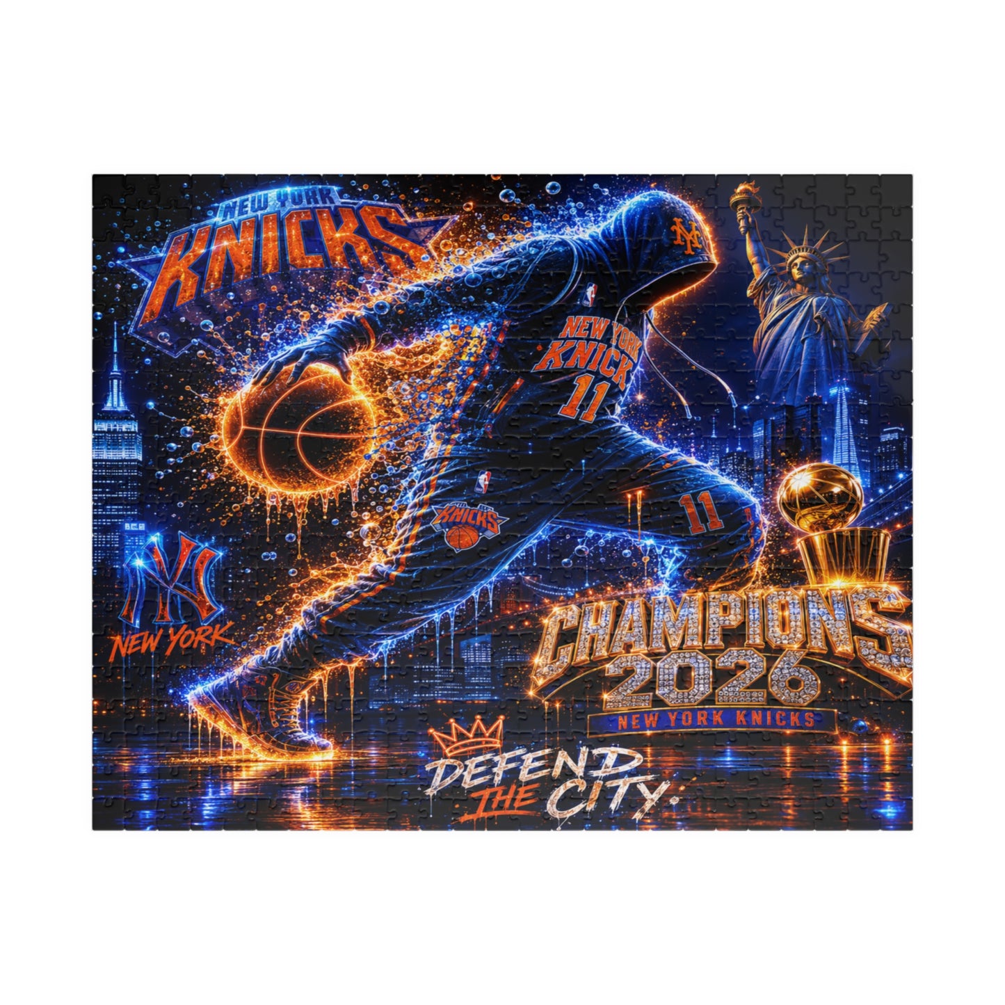 New York Knicks 'Champions 2026' Basketball Puzzle — Defend the City (110/252/520/1014 pcs)