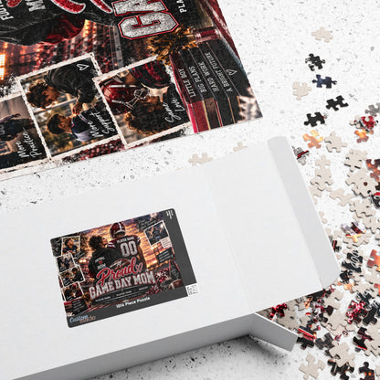 Personalized Football Mom Puzzle – Proud Game Day Mom Gift, Custom Player Name & Team, Mother Son Keepsake, Senior Night Gift 110 520 1014 pice