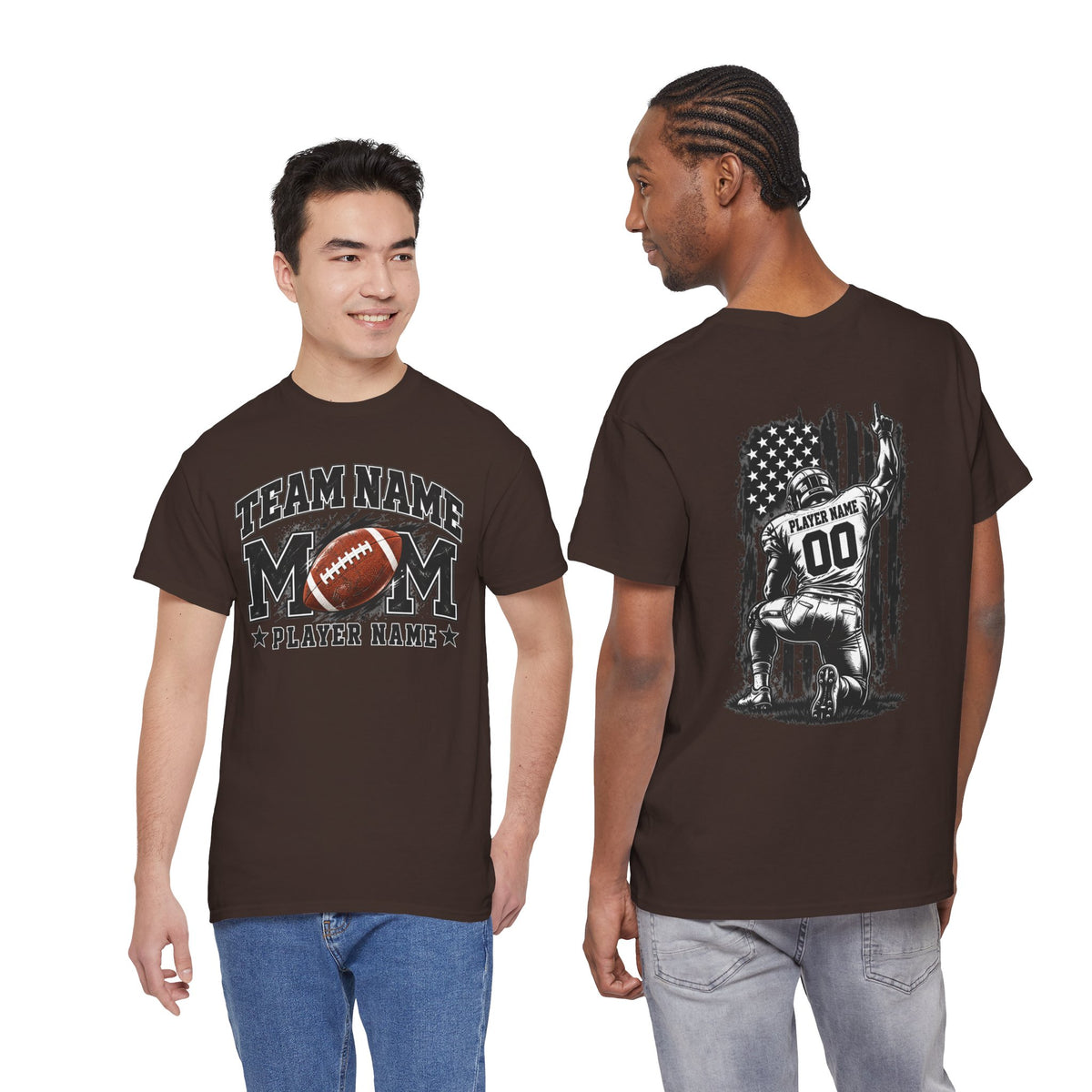 Personalized Football Mom Shirt, Player Name & Number, Custom Team Mom Tee, Football Game Day Shirt