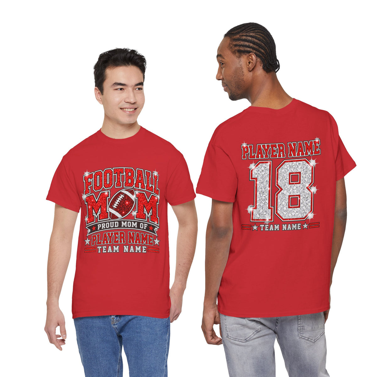 Personalized Football Mom Shirt – Custom Player Name & Number