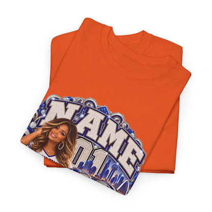 Personalized Football Mom Shirt – Custom Player Name, Number & Team Name – Lady Mascot Game Day Mom Tee – Glitter Effect
