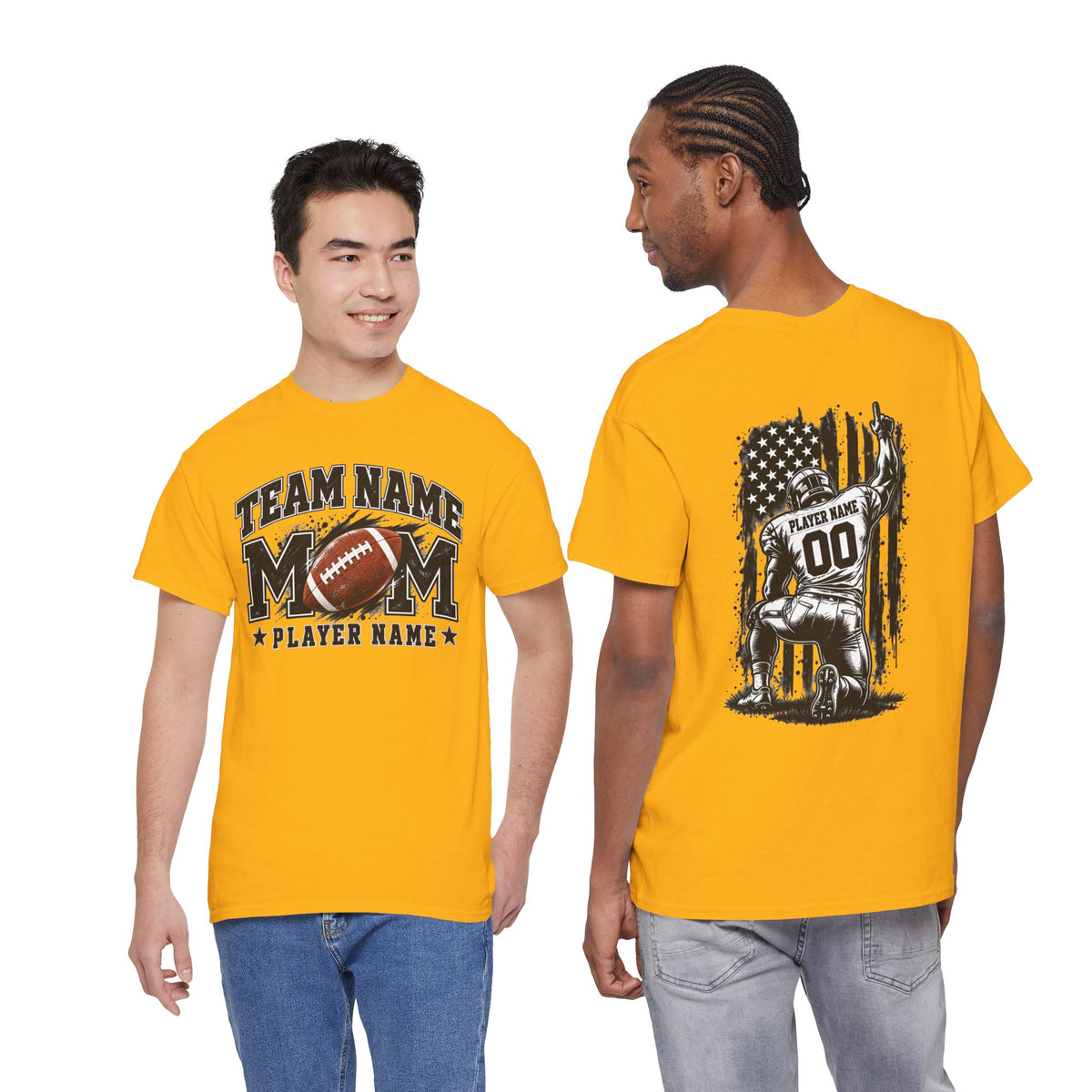 Personalized Football Mom Shirt, Player Name & Number, Custom Team Mom Tee, Football Game Day Shirt