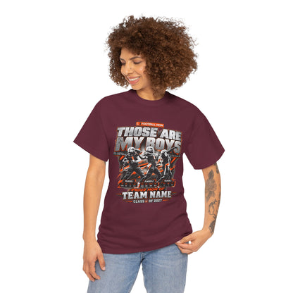 Personalized Football Mom Shirt, Those Are My Boys Tee, Proud Mom Custom Player Shirt, Team Name Class of 2027 Gift