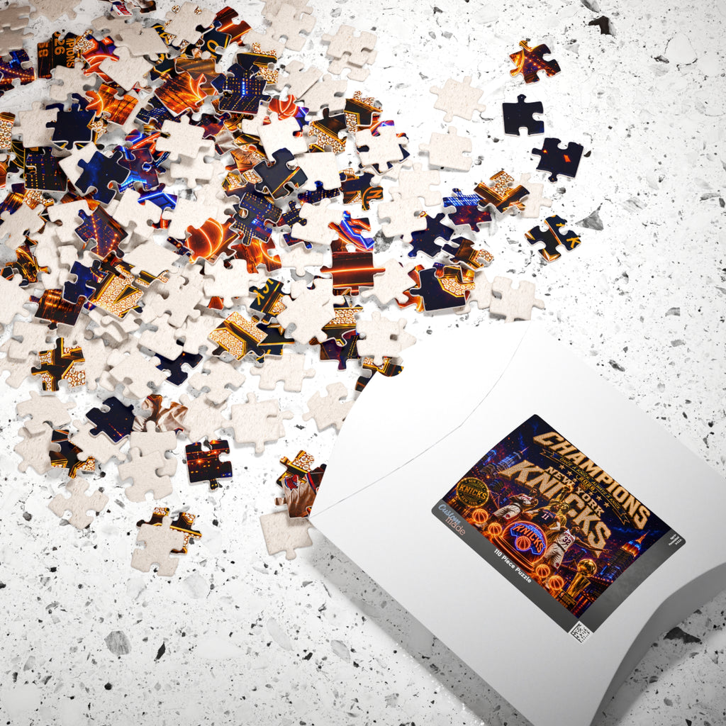 New York Knicks Champions 2026 Basketball Puzzle — 110/252/520/1014-Piece Fan Jigsaw