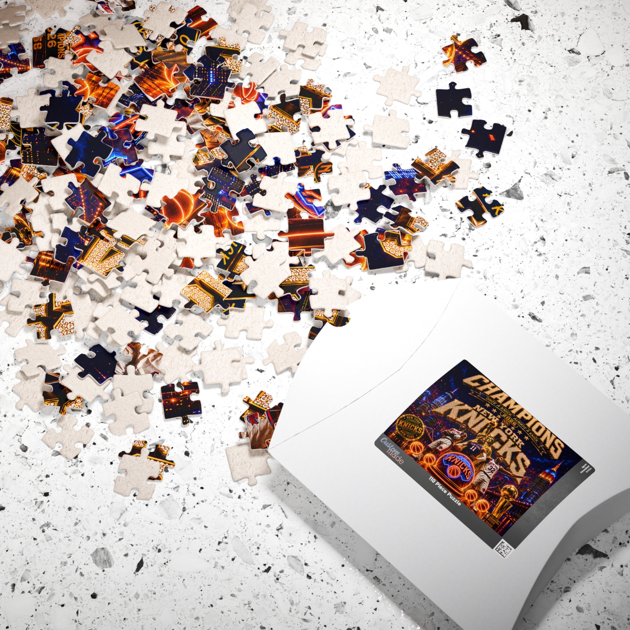 New York Knicks Champions 2026 Basketball Puzzle — 110/252/520/1014-Piece Fan Jigsaw