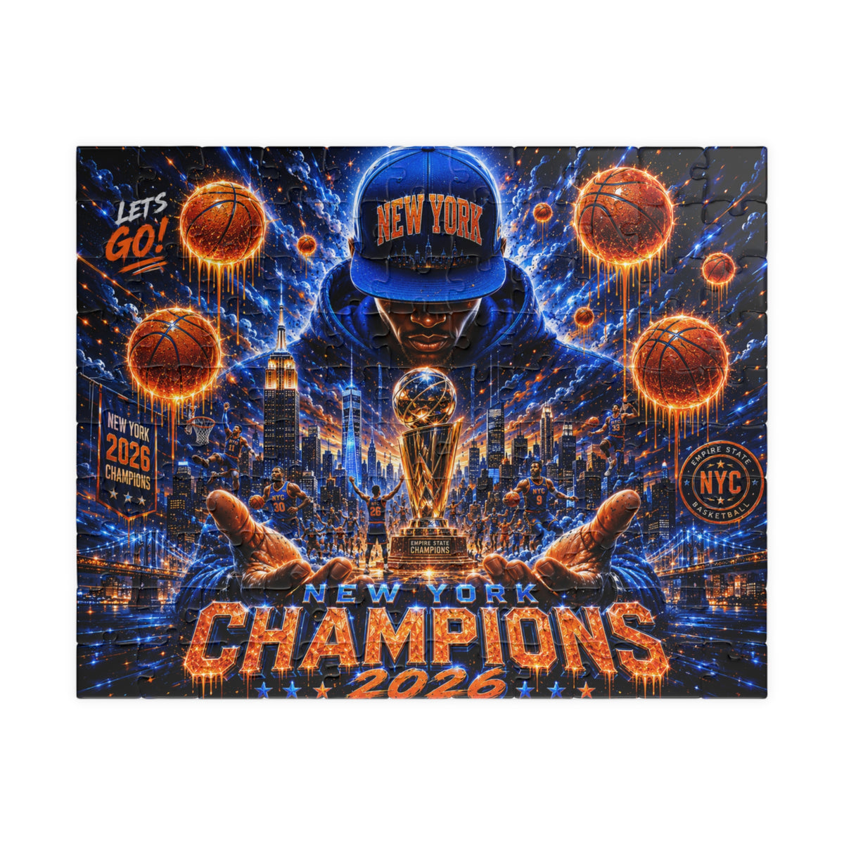 New York Champions 2026 Basketball Puzzle – 520/1014 Piece City Hoops Jigsaw