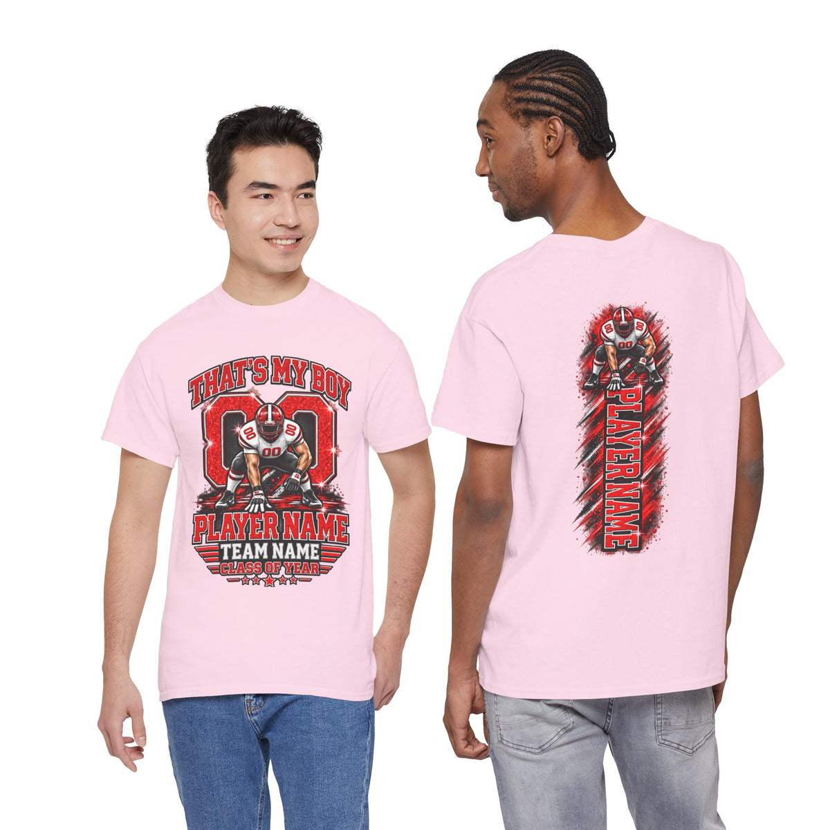 Personalized Football Mom Shirt, That's My Boy Tee, Custom Player Name & Number, Senior Night Gift, Game Day Mom Shirt, Glitter Effect