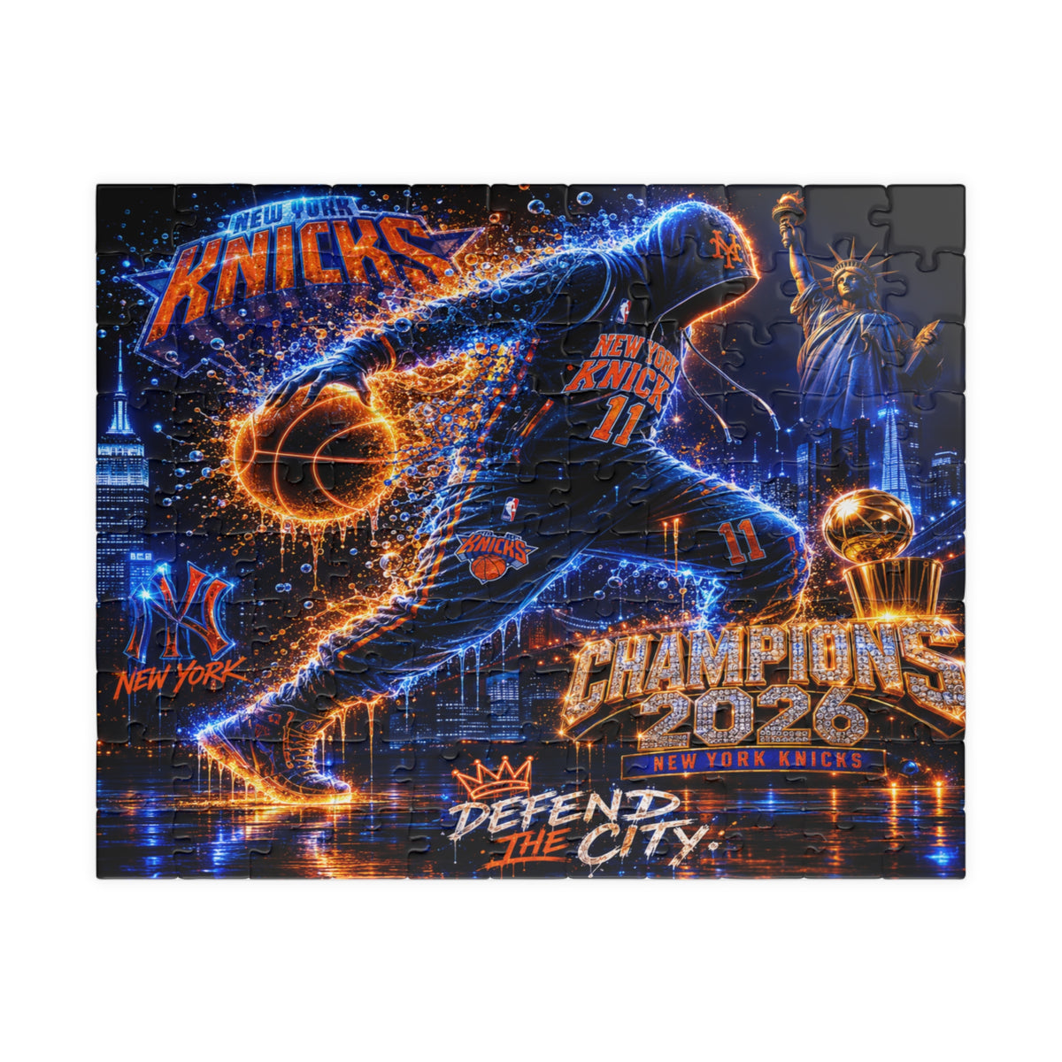 New York Knicks 'Champions 2026' Basketball Puzzle — Defend the City (110/252/520/1014 pcs)