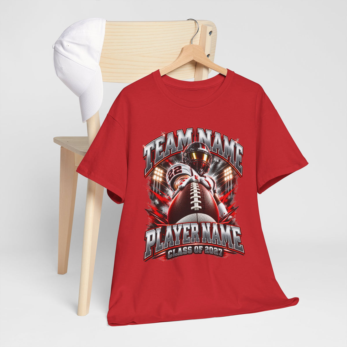 Personalized Football Player Shirt   Custom Team Name  Class of 2027