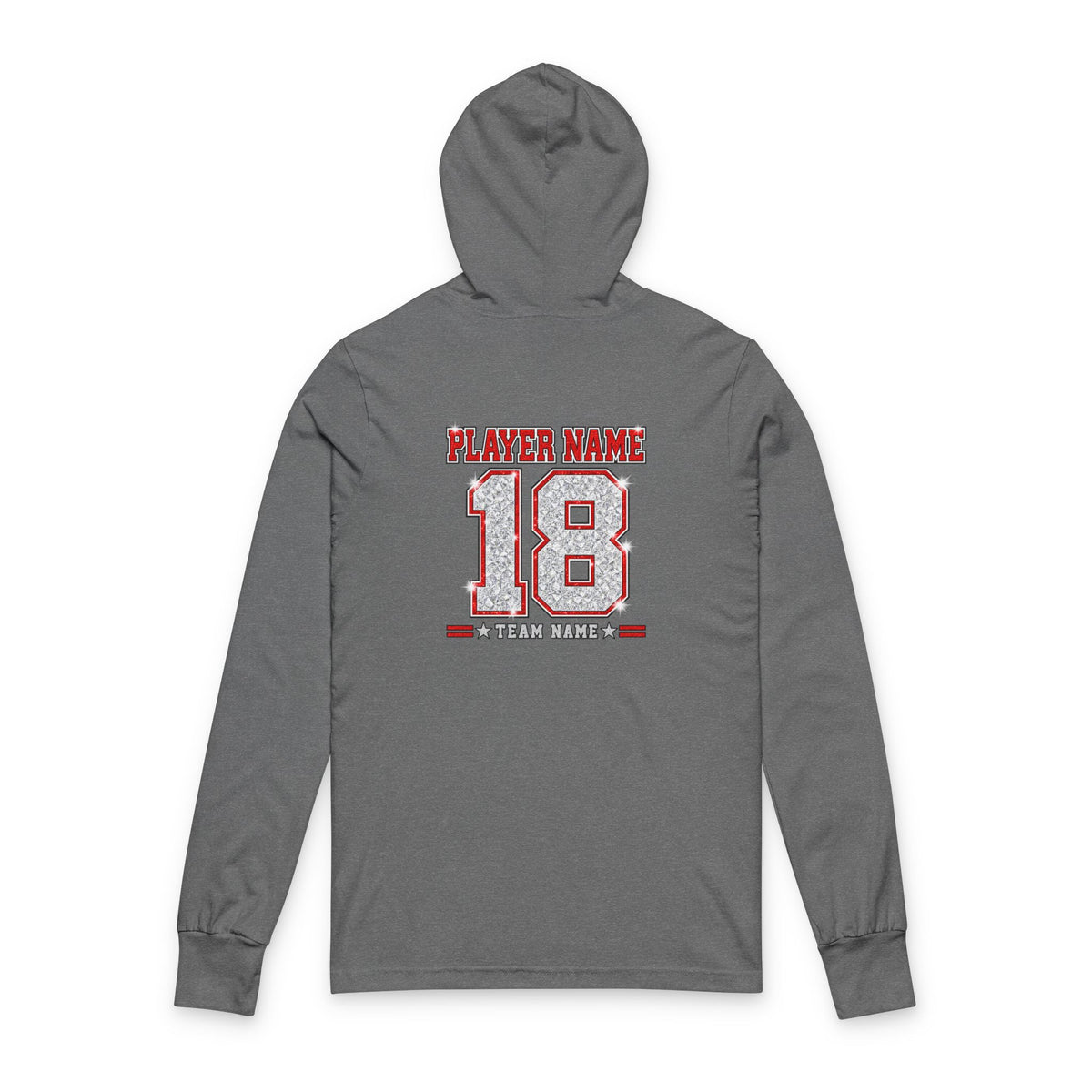 Football Mom Hooded Tee  Personalized Player Name & Number