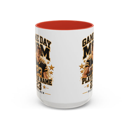 Personalized Game Day Mom Photo Mug – Custom Football Player Name & Number