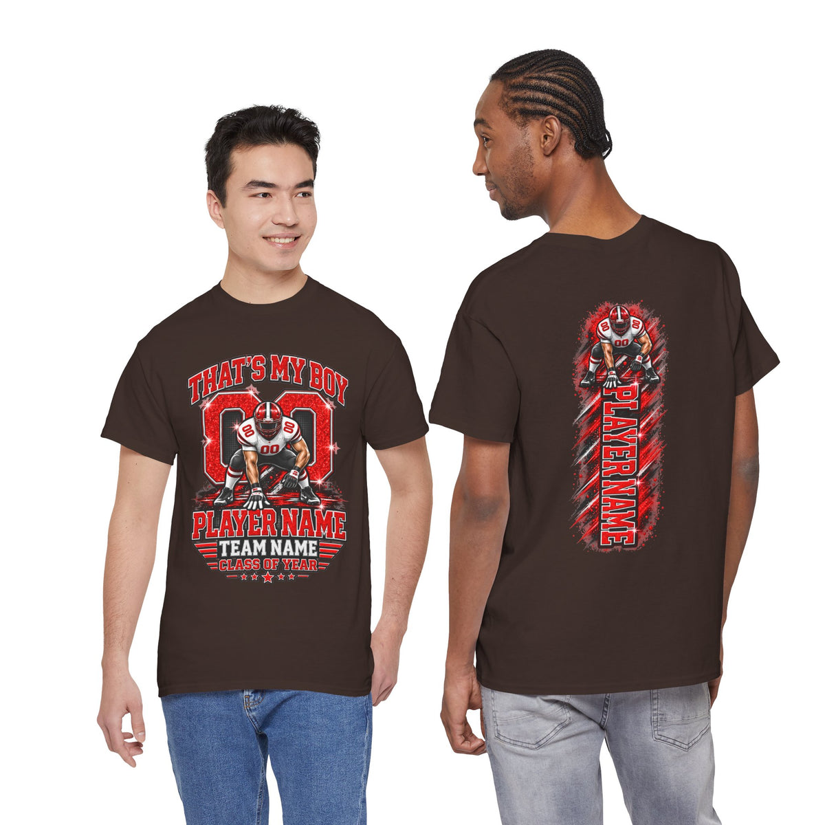 Personalized Football Mom Shirt, That's My Boy Tee, Custom Player Name & Number, Senior Night Gift, Game Day Mom Shirt, Glitter Effect