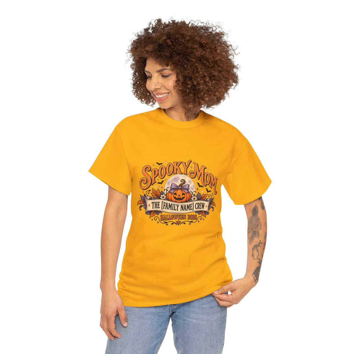 Personalized Spooky Mom Shirt, Custom Family Name Halloween Shirt, Halloween Mom Tee, Family Crew Shirt, Halloween 2026