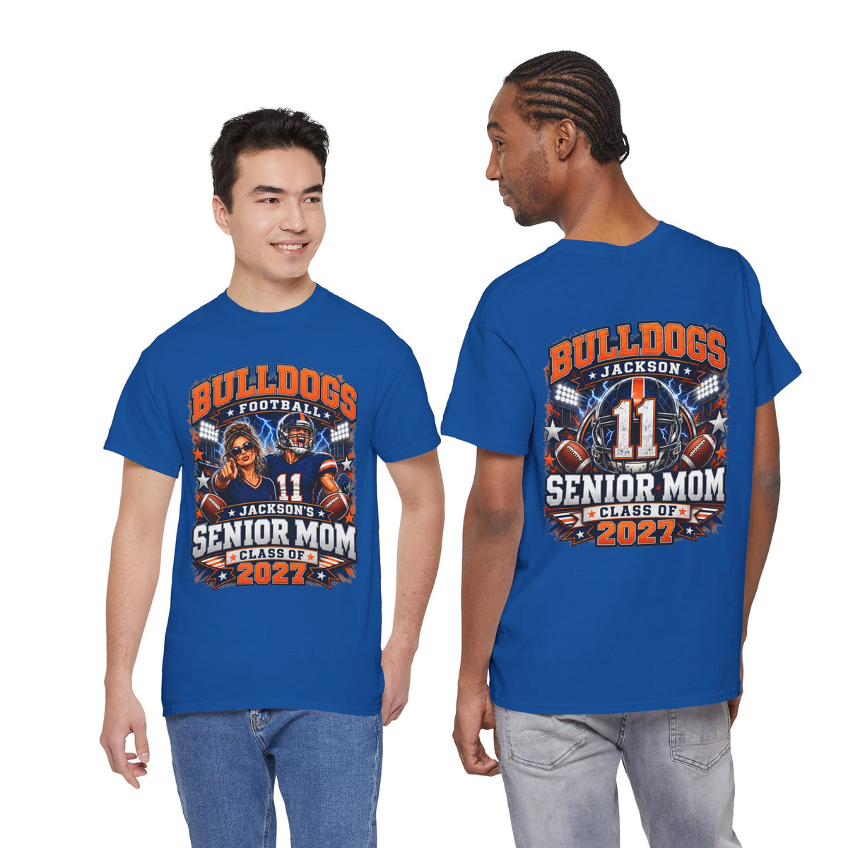 Personalized Senior Mom Football Shirt Class of 2027