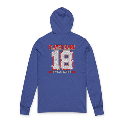 Personalized Football Mom Hoodie, Custom Player Name & Number, Proud Mom Game Day Sweatshirt, Front and Back Design