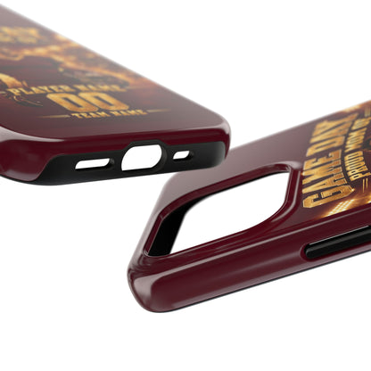 Personalized Game Day Proud Mom Photo Phone Case – Burgundy & Gold