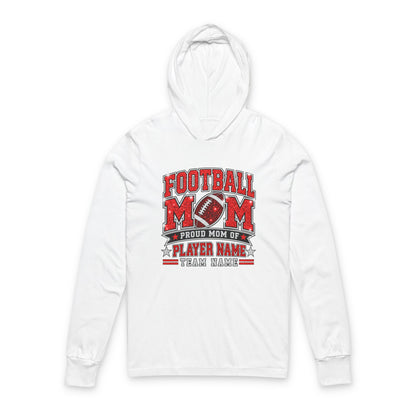 Personalized Football Mom Hoodie, Custom Player Name & Number, Proud Mom Game Day Sweatshirt, Front and Back Design