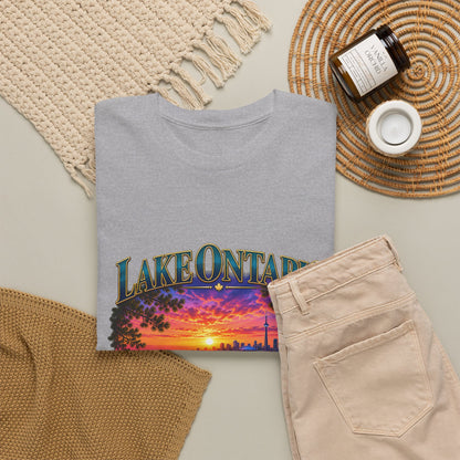 Personalized Lake Ontario Family T-Shirt – Toronto Sunset, Custom Family Name & Our Happy Place