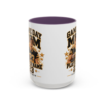 Personalized Game Day Mom Photo Mug – Custom Football Player Name & Number