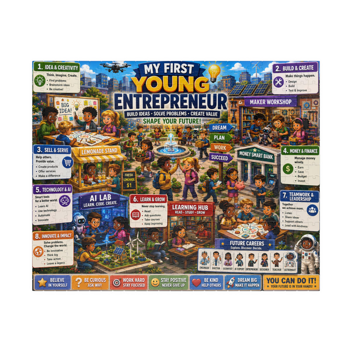 My First Young Entrepreneur Puzzle 110  520  1014 Piece | Educational Kids Jigsaw