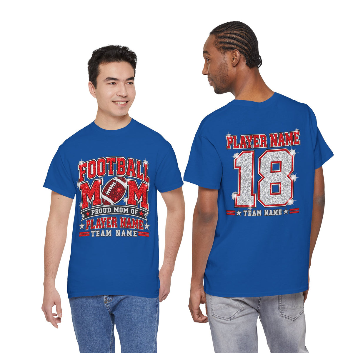 Personalized Football Mom Shirt – Custom Player Name & Number