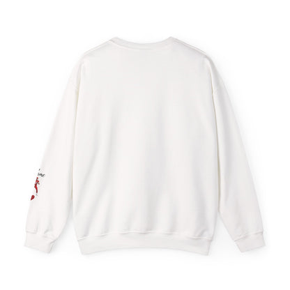 Personalized Senior Mom 2027 Sweatshirt — Quarterback Photo & Sleeve Heart