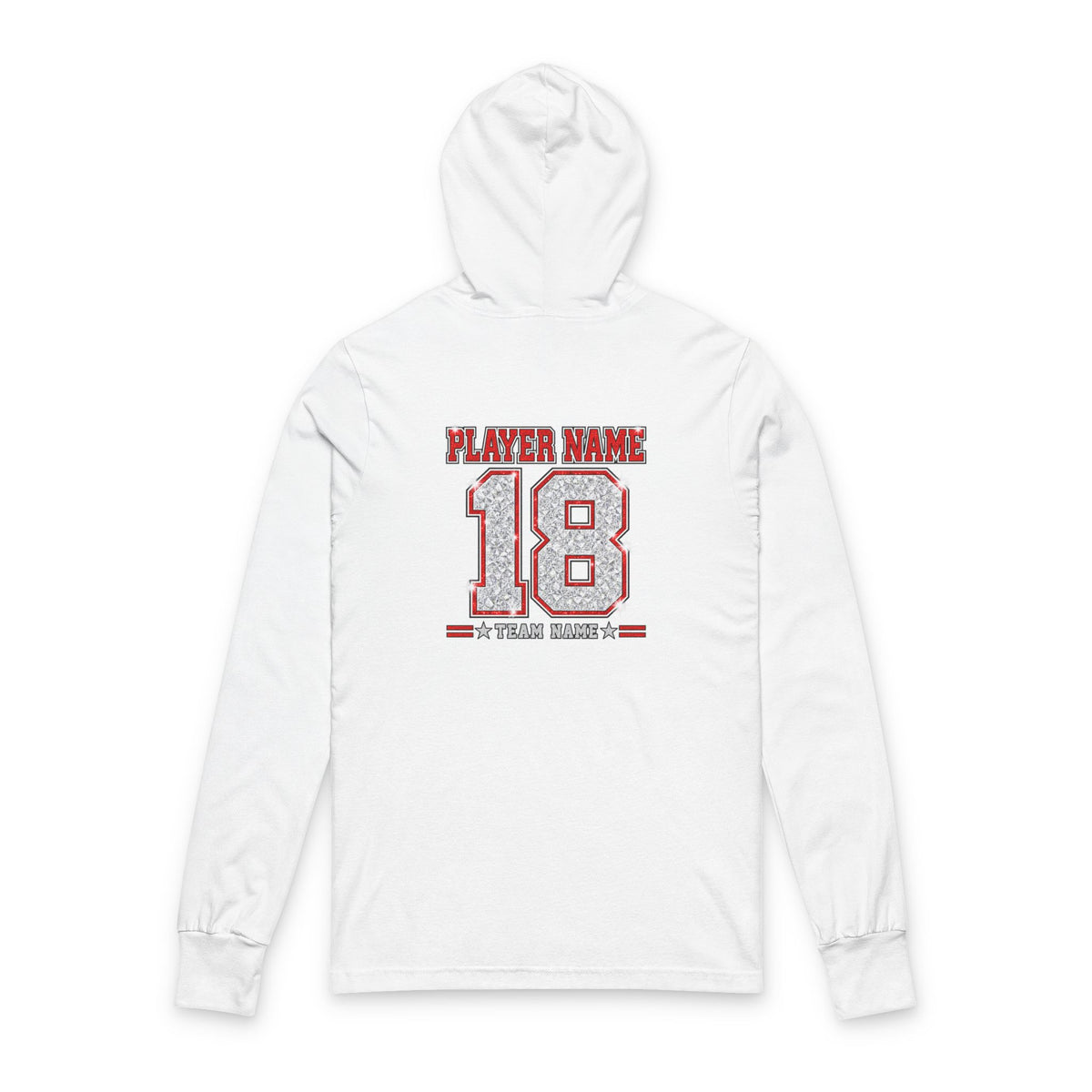 Football Mom Hooded Tee  Personalized Player Name & Number