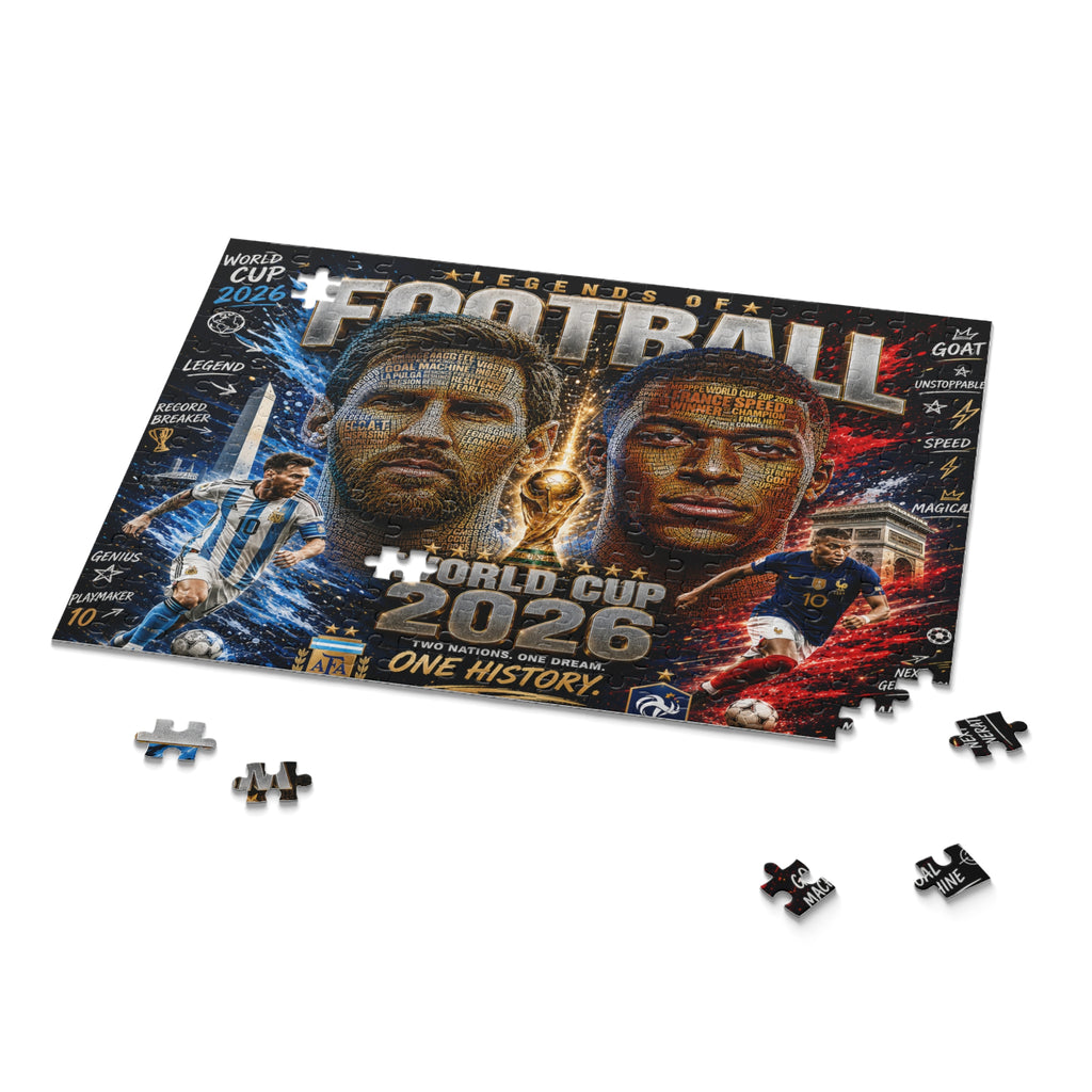 World Cup 2026 Football Legends Puzzle — 120/252/500-Piece Soccer Jigsaw