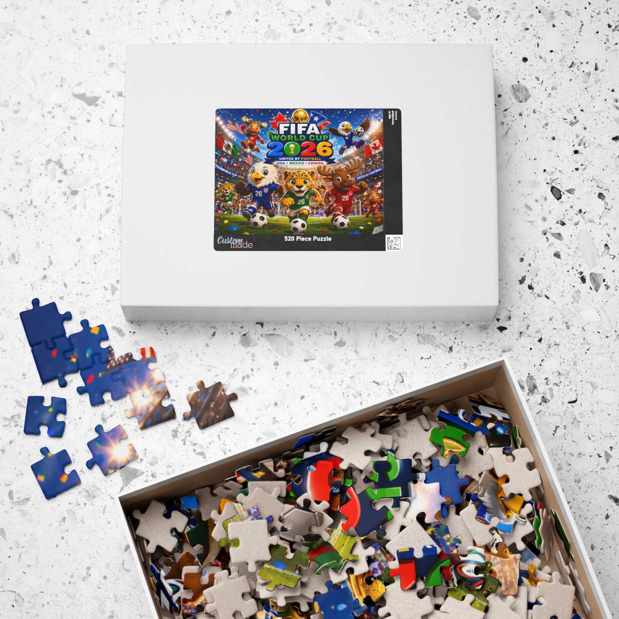 FIFA World Cup 2026 Mascots Jigsaw Puzzle — 110/520/-Piece Soccer Puzzle