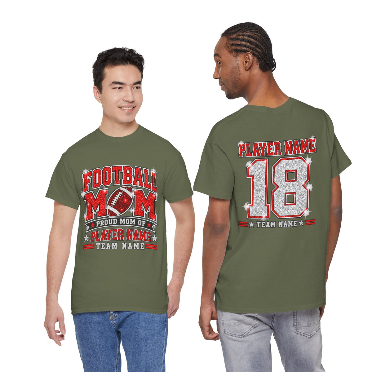 Personalized Football Mom Shirt – Custom Player Name & Number