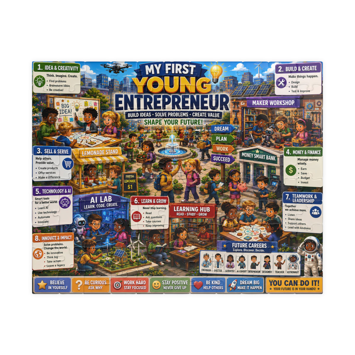 My First Young Entrepreneur Puzzle 110  520  1014 Piece | Educational Kids Jigsaw