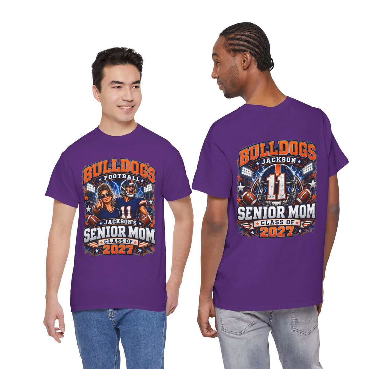 Personalized Senior Mom Football Shirt Class of 2027