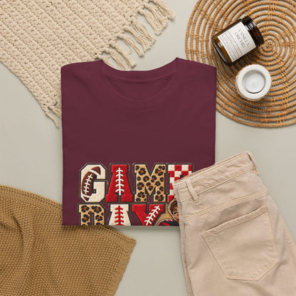 Personalized Game Day Football Mom Photo Shirt – Leopard Chenille Effect, Proud Mom of, Custom Player Name Team 2027