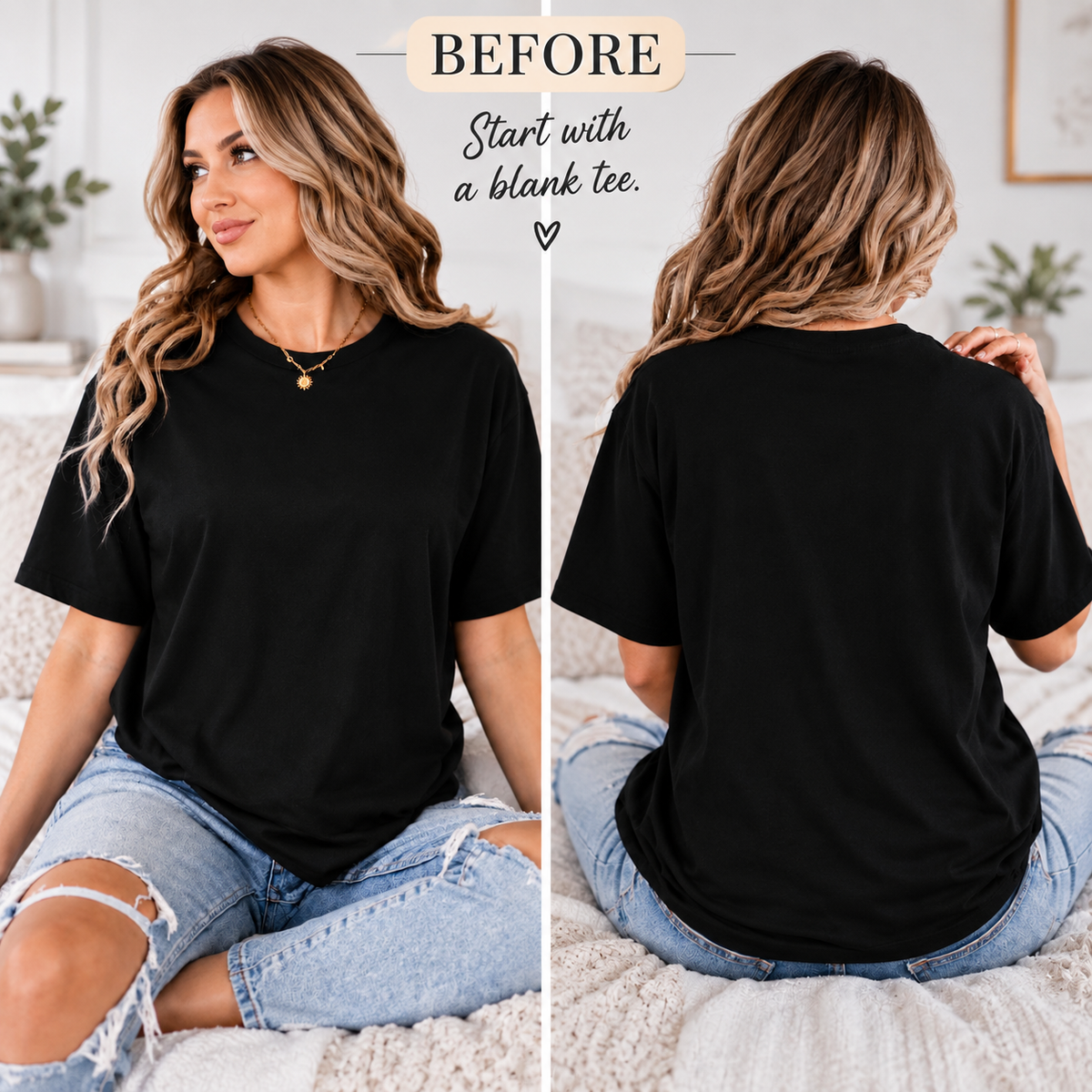 Plain shirt before personalization