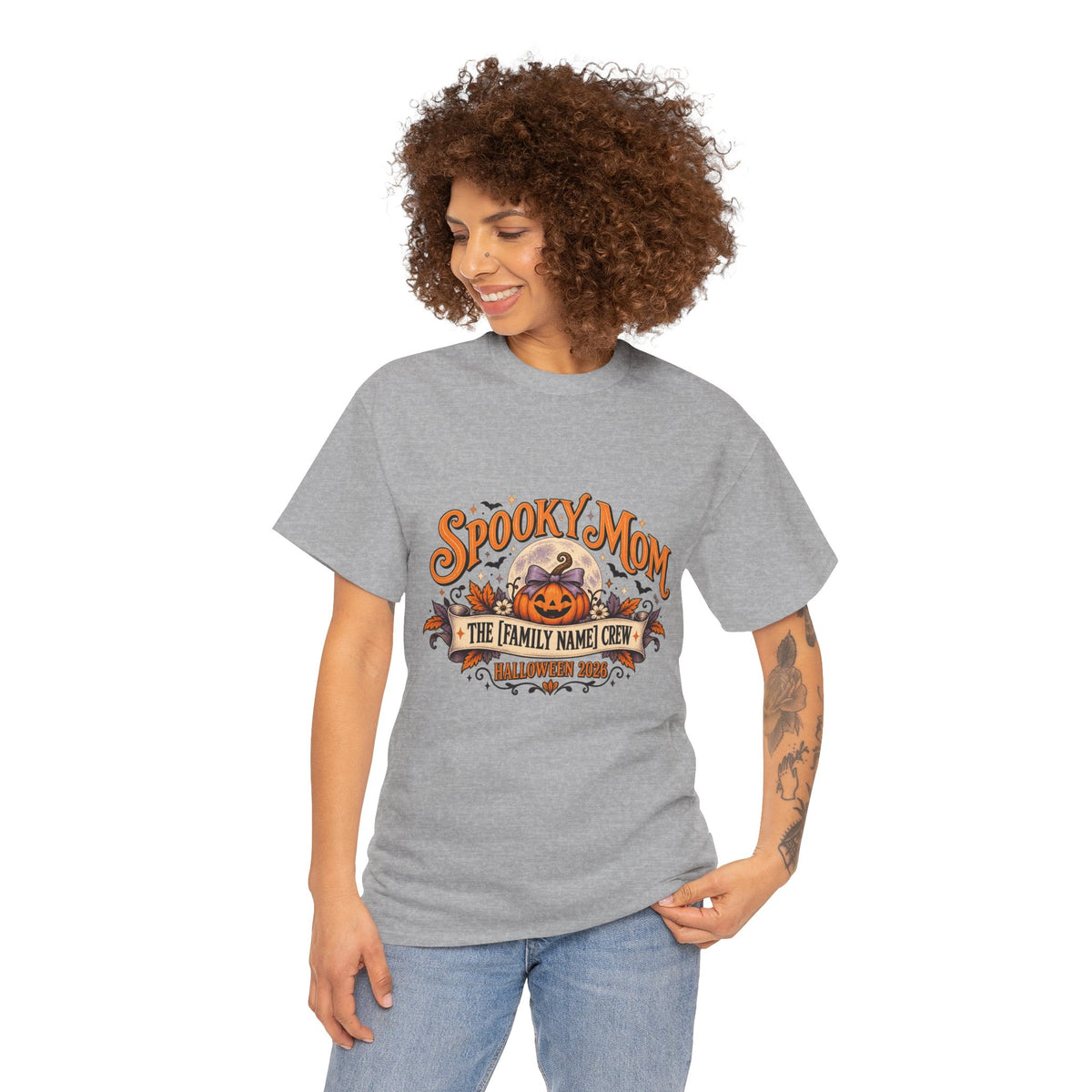 Personalized Spooky Mom Shirt, Custom Family Name Halloween Shirt, Halloween Mom Tee, Family Crew Shirt, Halloween 2026