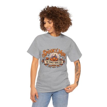 Personalized Spooky Mom Shirt, Custom Family Name Halloween Shirt, Halloween Mom Tee, Family Crew Shirt, Halloween 2026