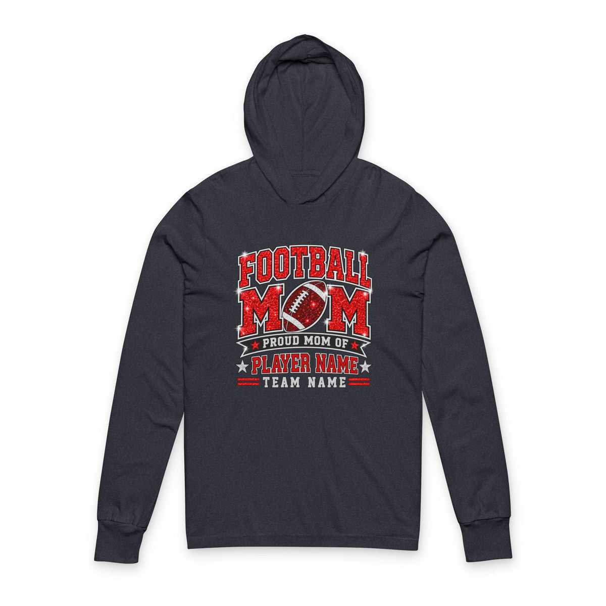 Personalized Football Mom Hoodie, Custom Player Name & Number, Proud Mom Game Day Sweatshirt, Front and Back Design