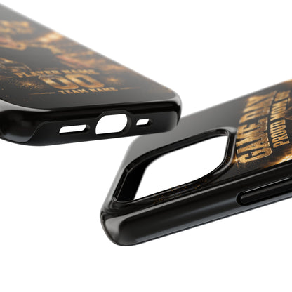 Personalized Game Day Proud Mom Photo Phone Case – Black & Gold