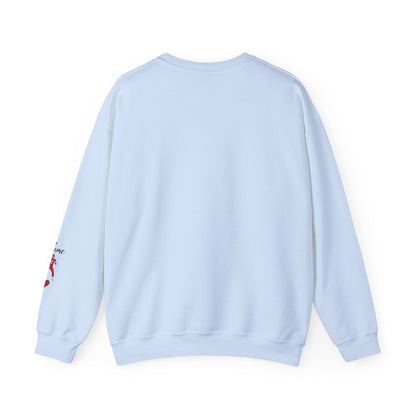Personalized Senior Mom 2027 Sweatshirt — Quarterback Photo & Sleeve Heart