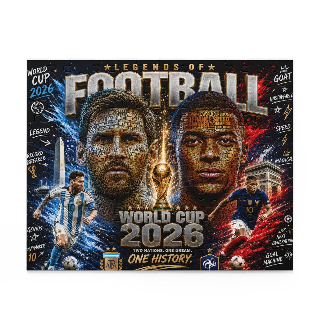 World Cup 2026 Football Legends Puzzle — 120/252/500-Piece Soccer Jigsaw